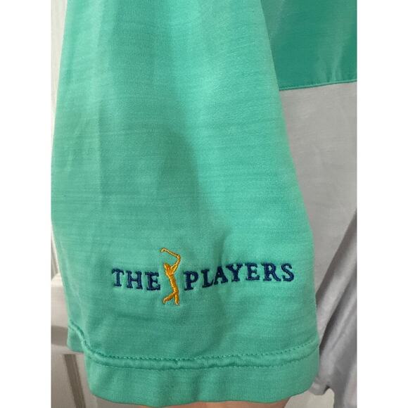 Adidas Men's Pistachio Green & Ash Gray Colorblock Ultimate365 Golf Polo, XL - Picture 7 of 7